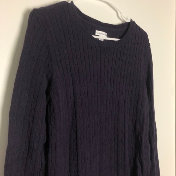 Croft & Barrow Purple Long Sleeve Sweater Women Size L - Picture 2 of 5